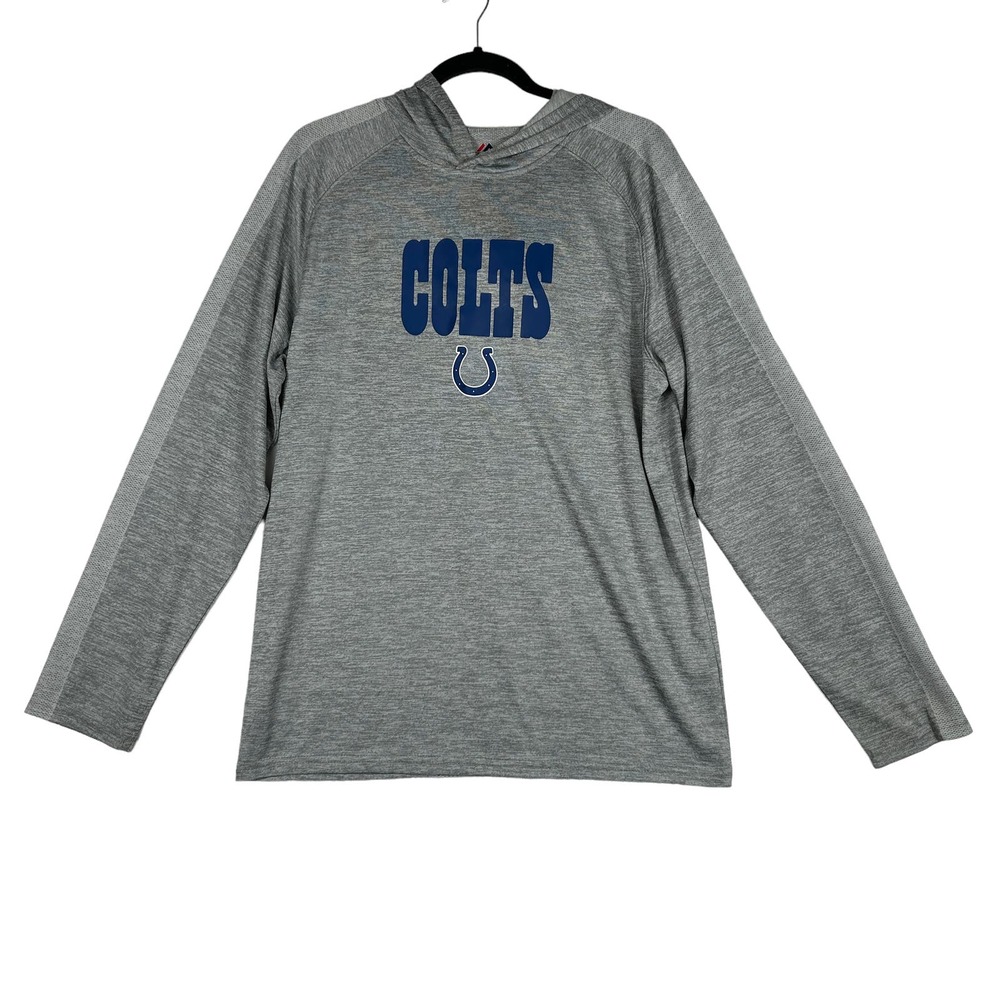 Gray Colts Pullover long sleeves Lightweight Hoodie Size M